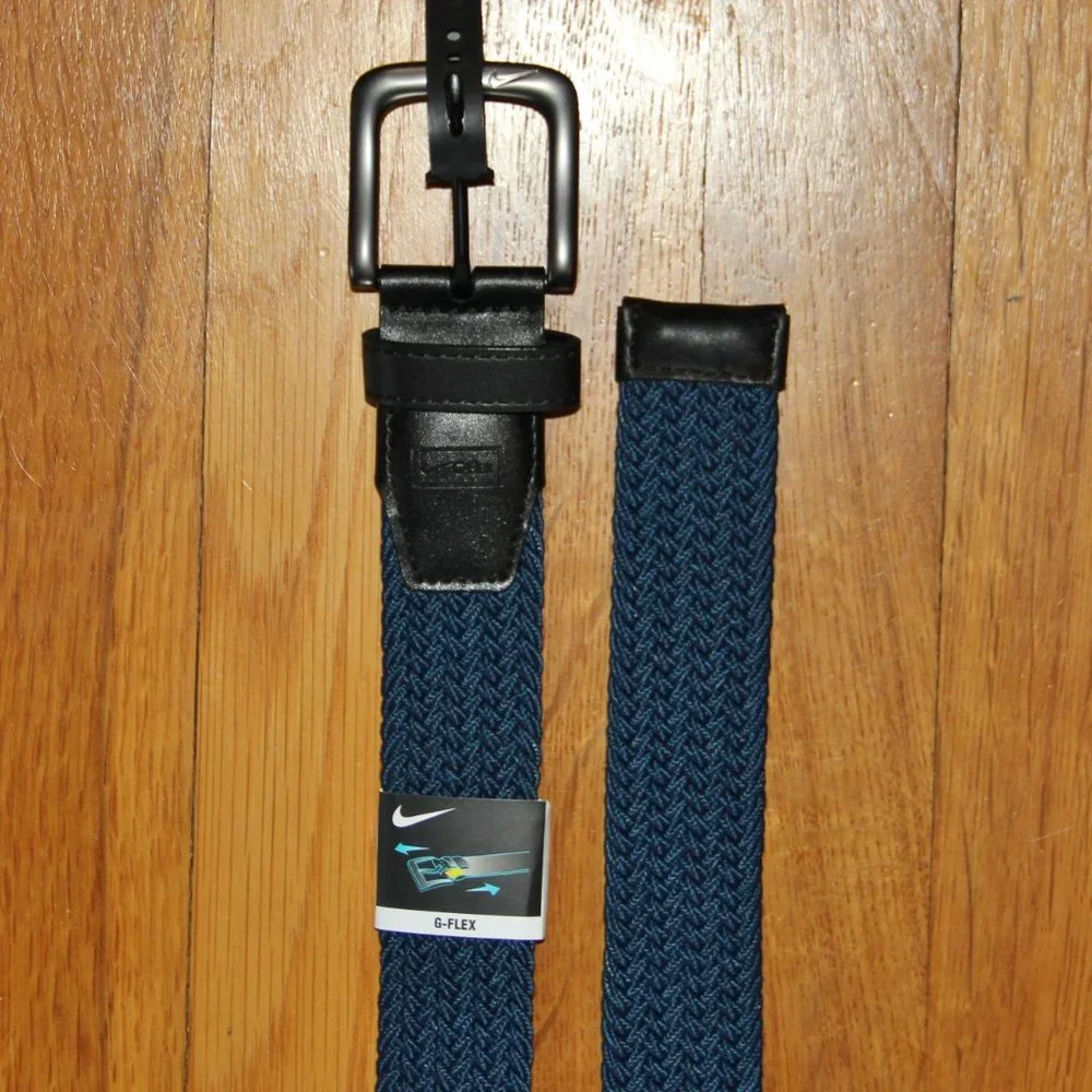 Nike G-Flex Stretch Woven Golf Belt Mens L (40-42) Marina Blue
